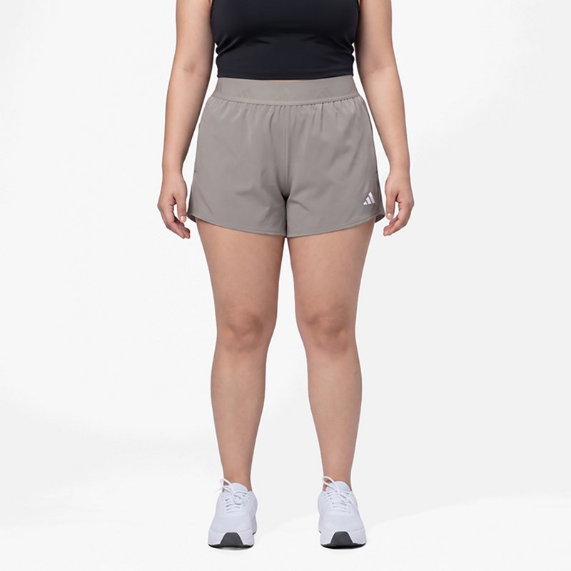 adidas Women's Mid-Rise Workout Flex Woven Shorts - Wonder Alumina
