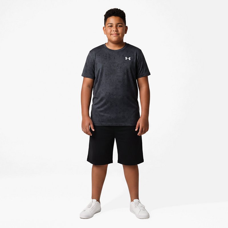 Under Armour Boys' 7-20 Pixelate Tech Short-Sleeve T-Shirt - Anthracite