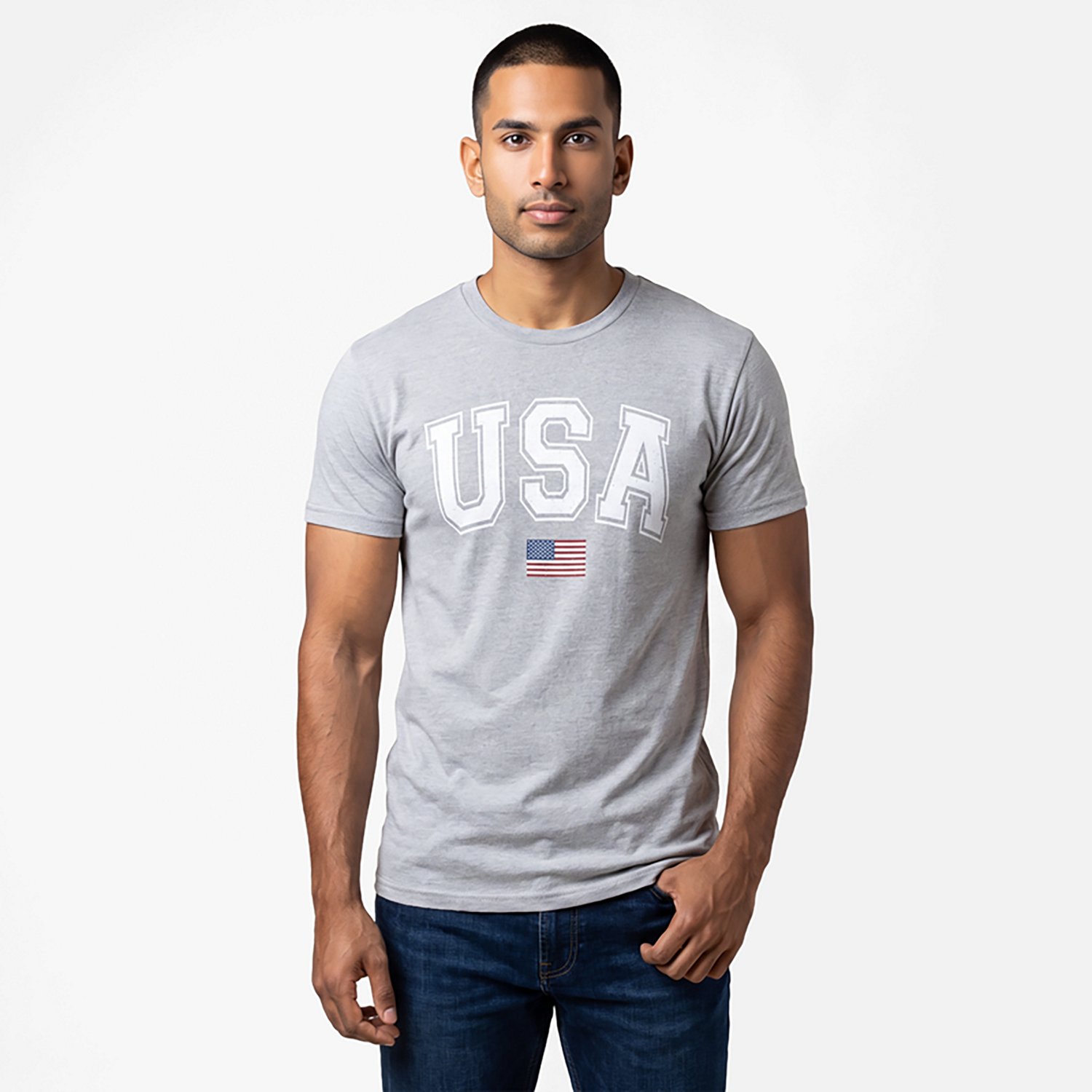Academy Sports + Outdoors Men's Americana Basic Flag USA T-shirt