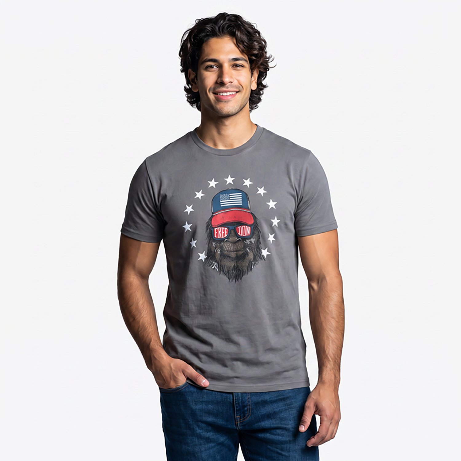 Academy Sports + Outdoors Men's Americana Freedom Bigfoot T-shirt