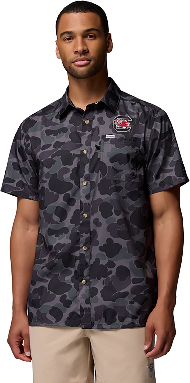 Columbia Sportswear Men's University of South Carolina Collegiate Super Slack Tide Camo Shirt