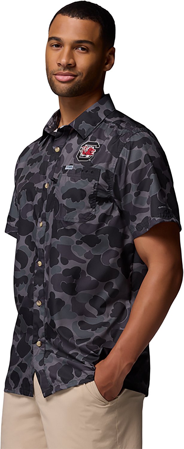 Columbia Sportswear Men's University of South Carolina Collegiate Super Slack Tide Camo Shirt - view number 2