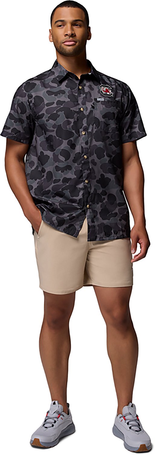 Columbia Sportswear Men's University of South Carolina Collegiate Super Slack Tide Camo Shirt - view number 7