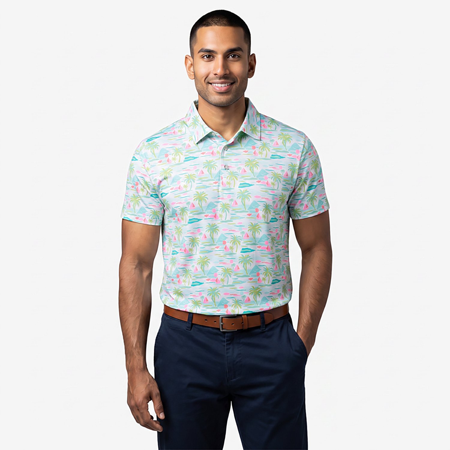 Chubbies Men's The Island Hopper Performance Polo Shirt