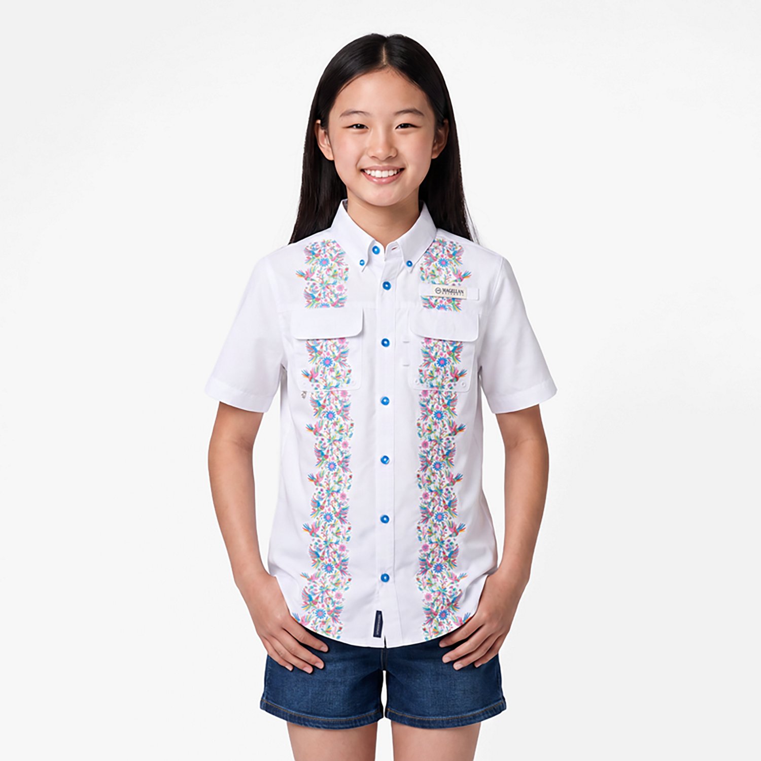 Magellan Outdoors Hispanic Heritage Otomi Guayabera Short Sleeve T-shirt - view number 2