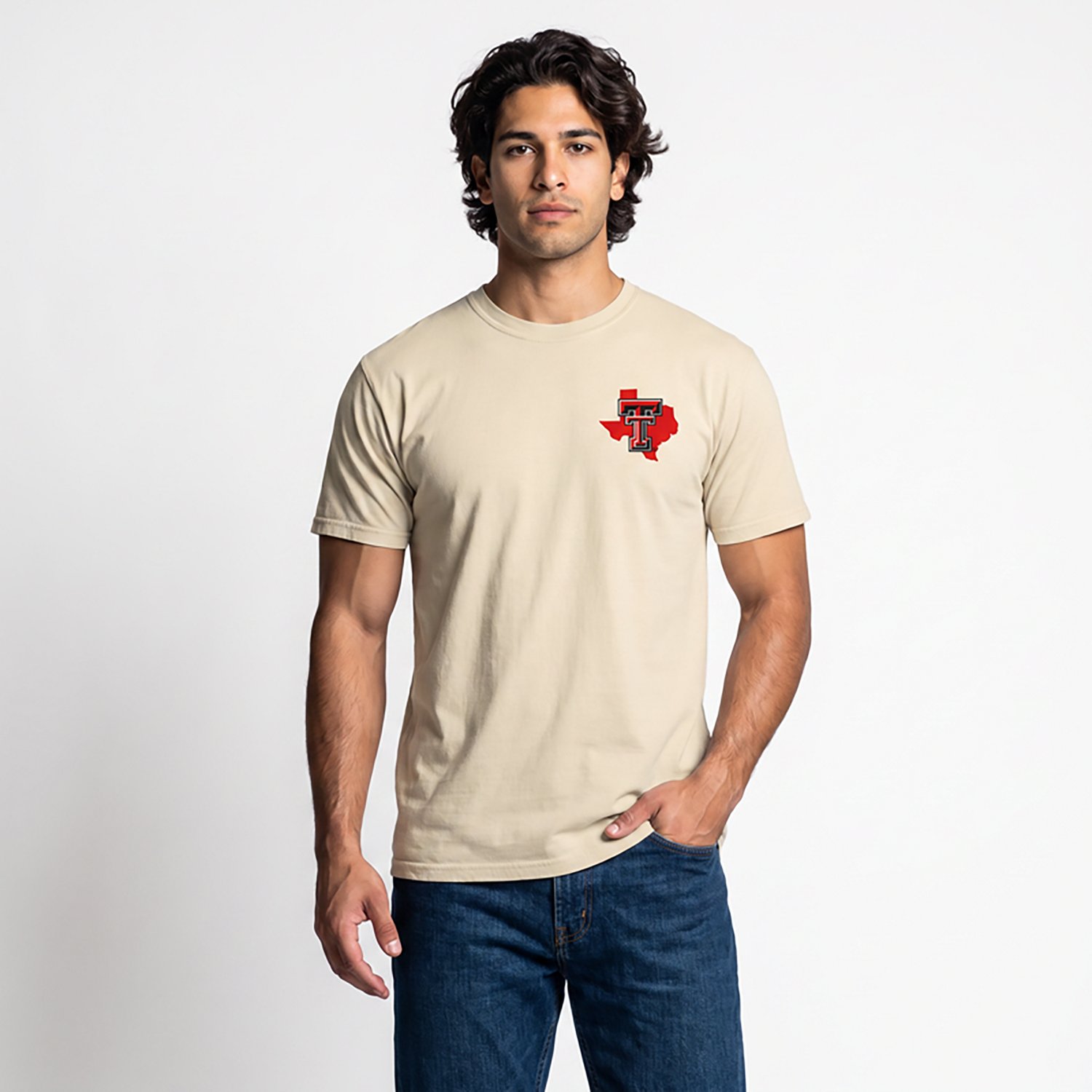 Image One Men's Texas Tech Statue State Fight DS T-shirt