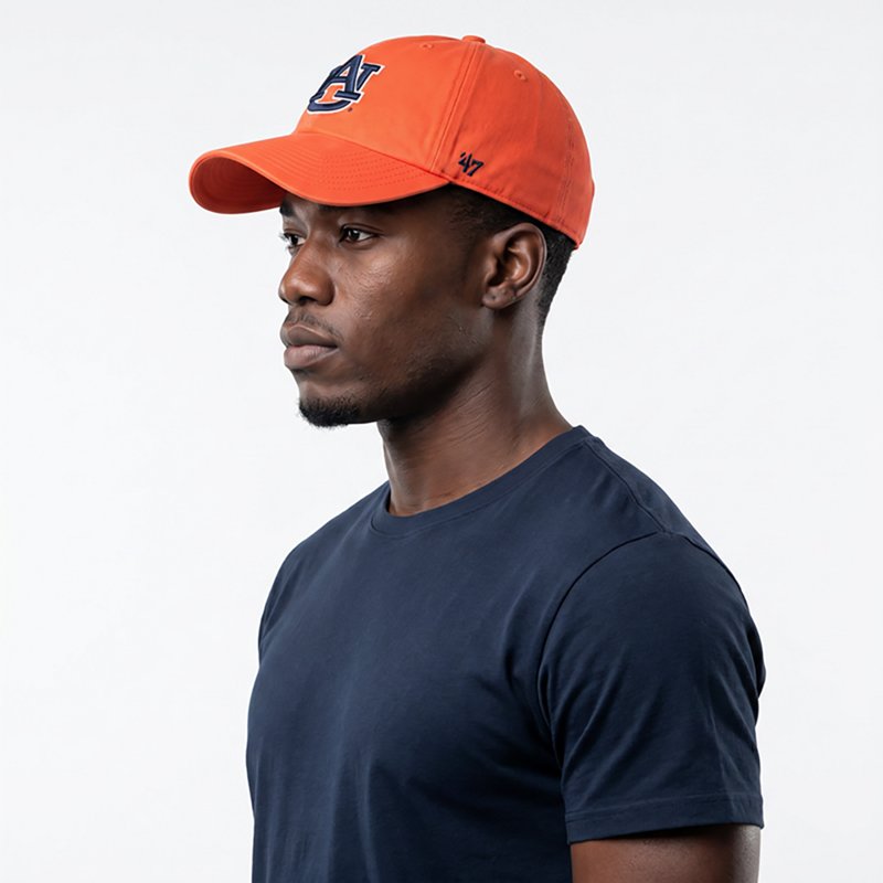 '47 Men's Auburn Tigers Orange Vintage Clean Up Adjustable Hat