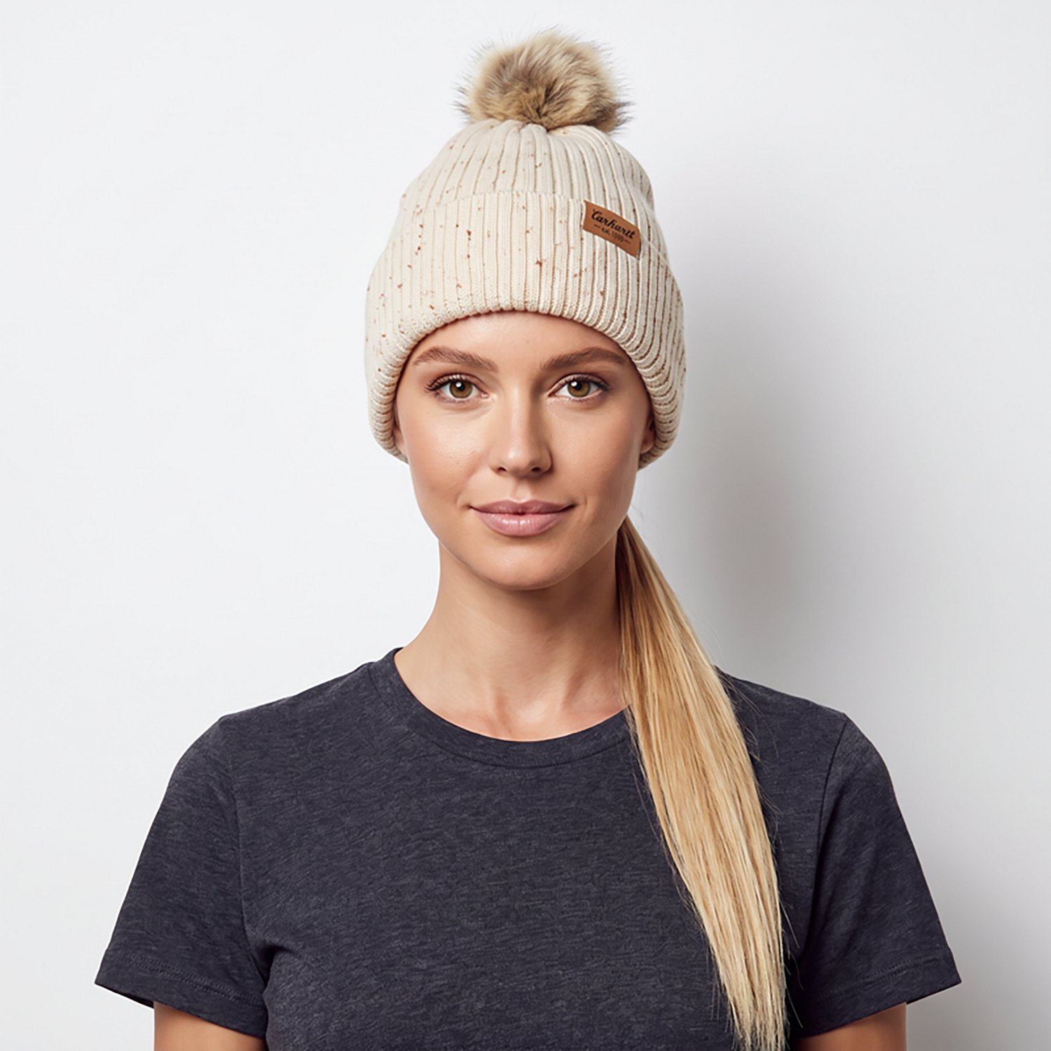 Carhartt Women's Wool Blend Pom-Pom Beanie