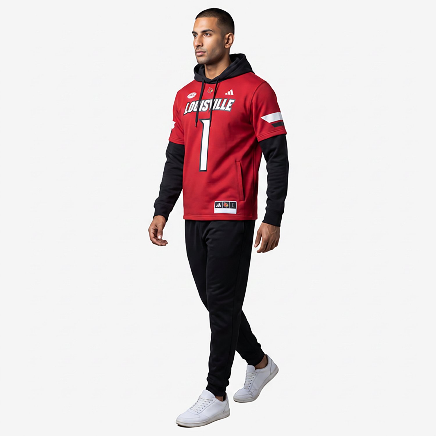 adidas Louisville Cardinals Jersey Pullover Hoodie - view number 2