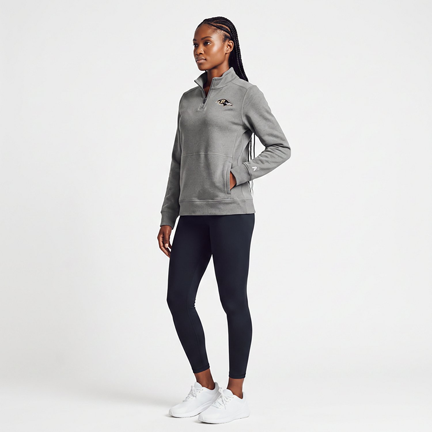 Antigua Women's Baltimore Ravens Crush 1/4-Zip Pullover Top