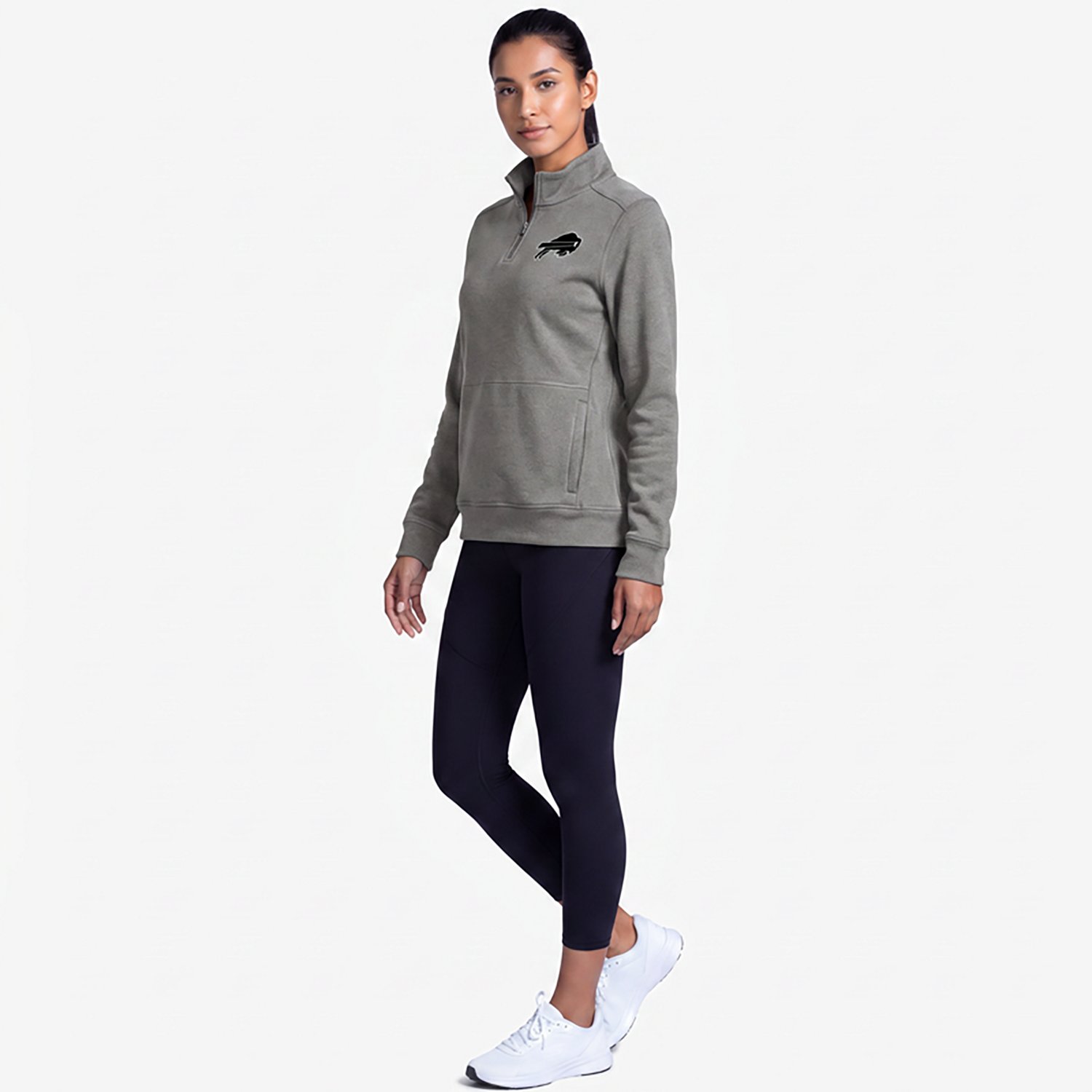 Antigua Women's Buffalo Bills Crush 1/4-Zip Pullover Top