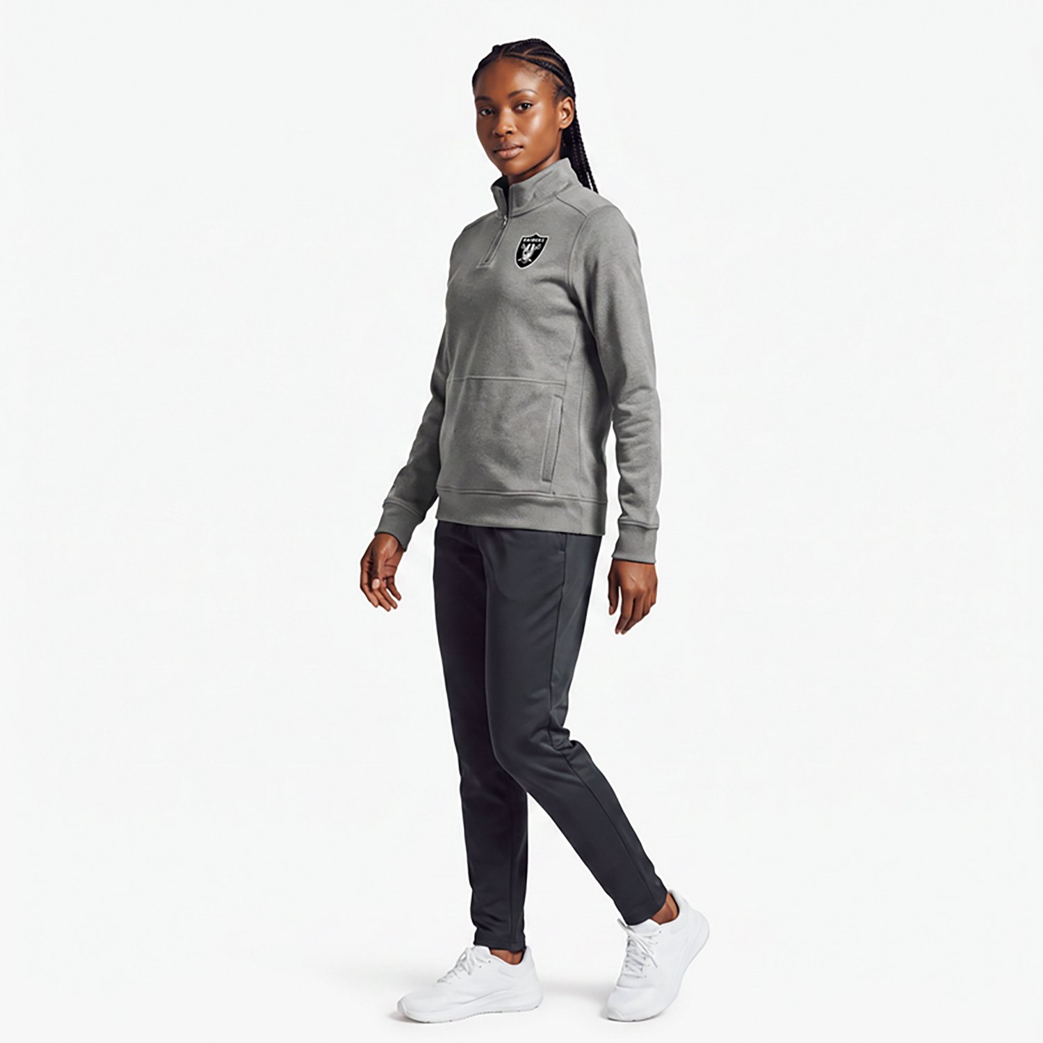 Antigua Women's Las Vegas Raiders Crush 1/4-Zip Pullover Top
