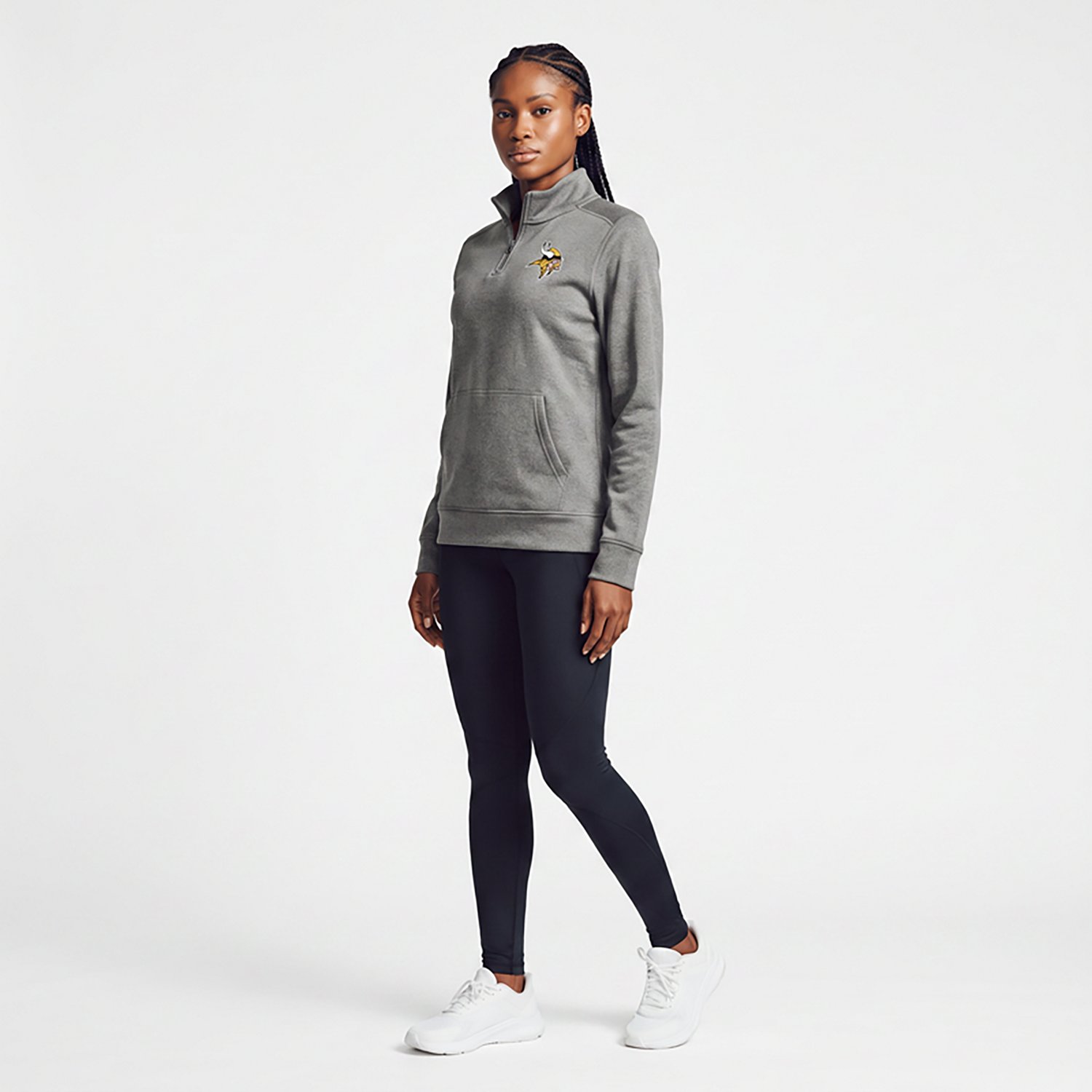 Antigua Women's Minnesota Vikings Crush 1/4-Zip Pullover Top