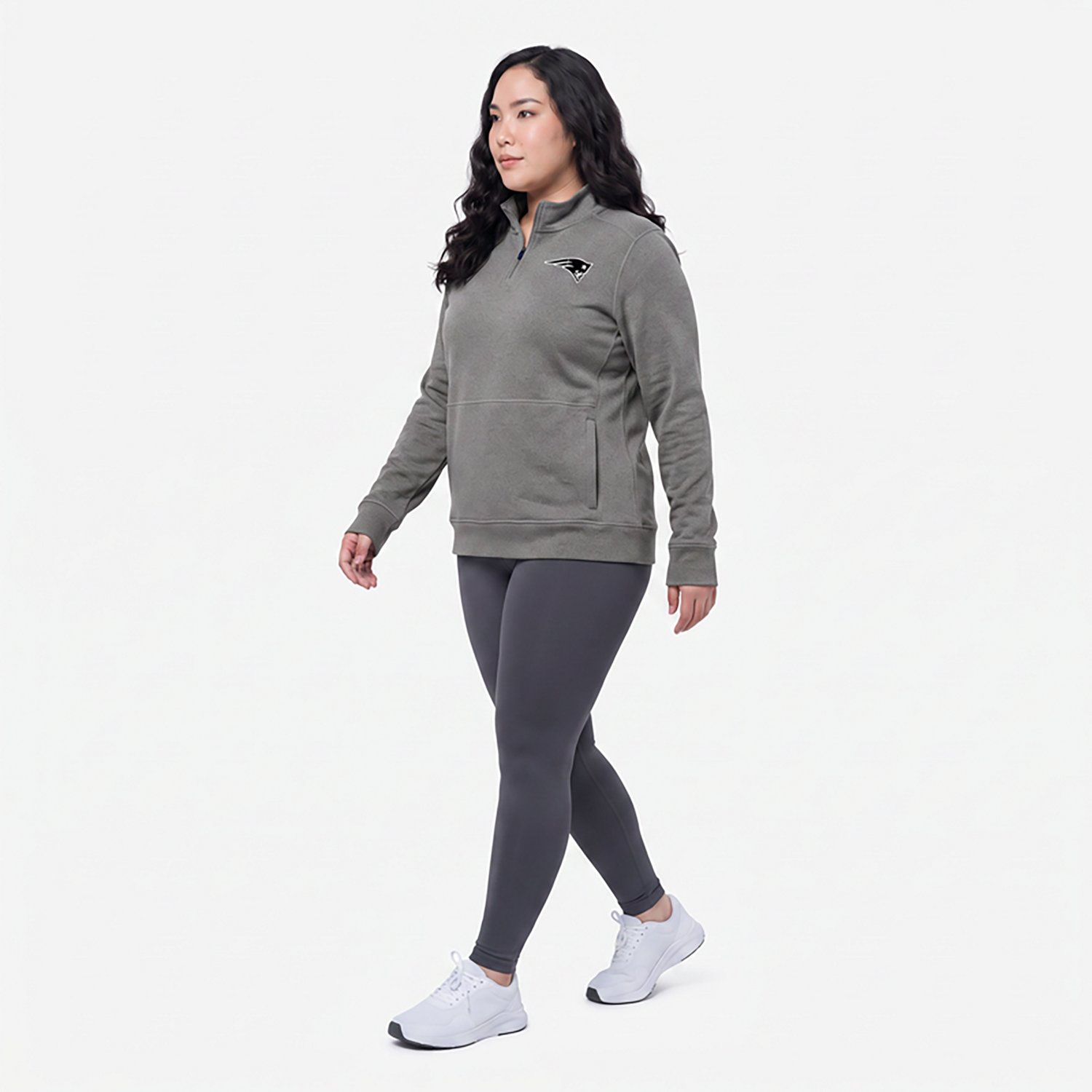 Antigua Women's New England Patriots Crush 1/4-Zip Pullover Top