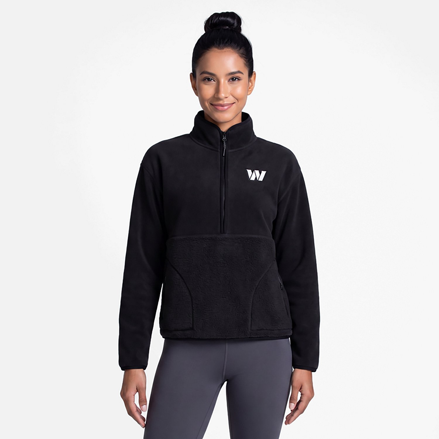 Antigua Women's Washington Commanders Figure 1/2-Zip Pullover Top