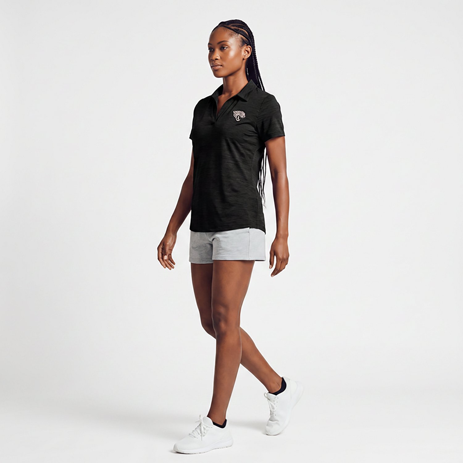 Antigua Women's Jacksonville Jaguars Layout V-neck Polo Shirt