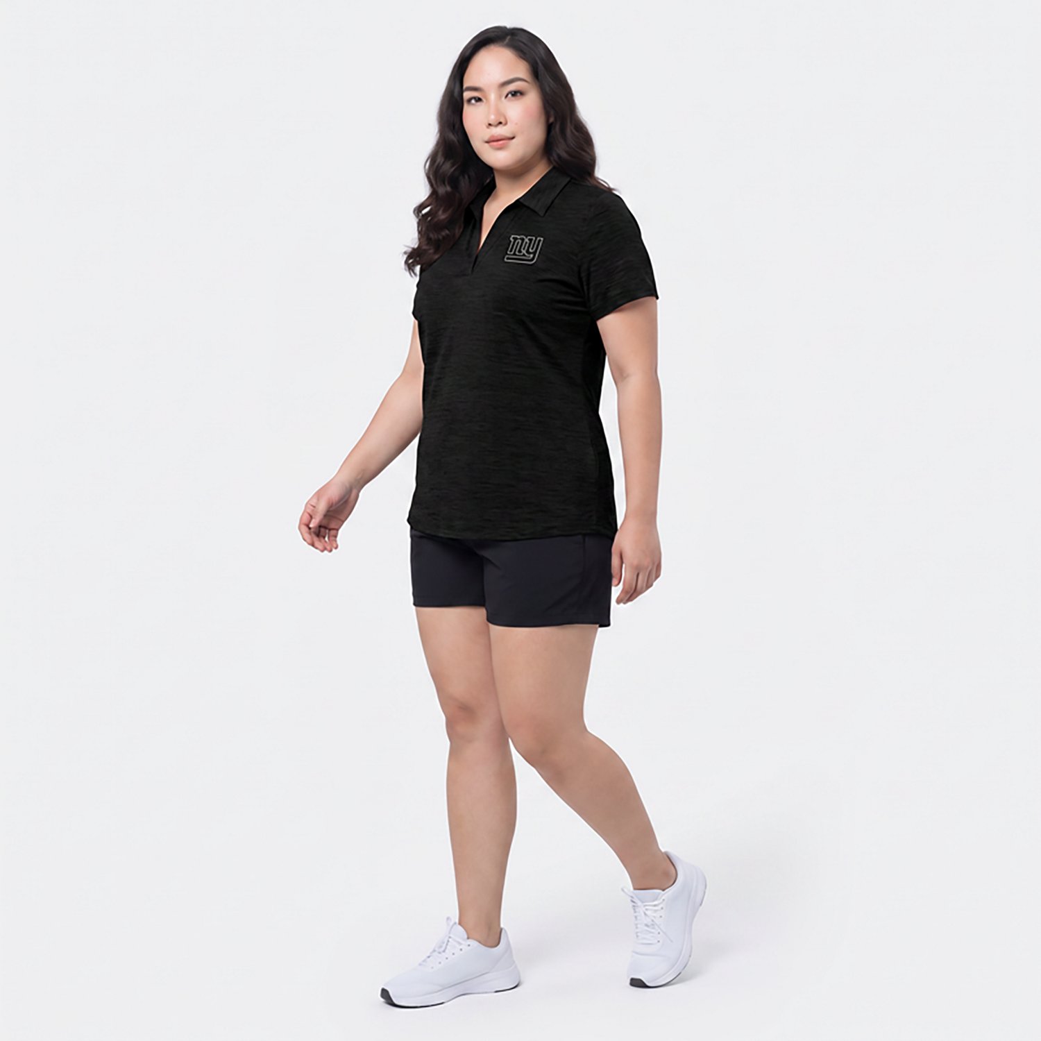 Antigua Women's New York Giants Layout V-neck Polo Shirt