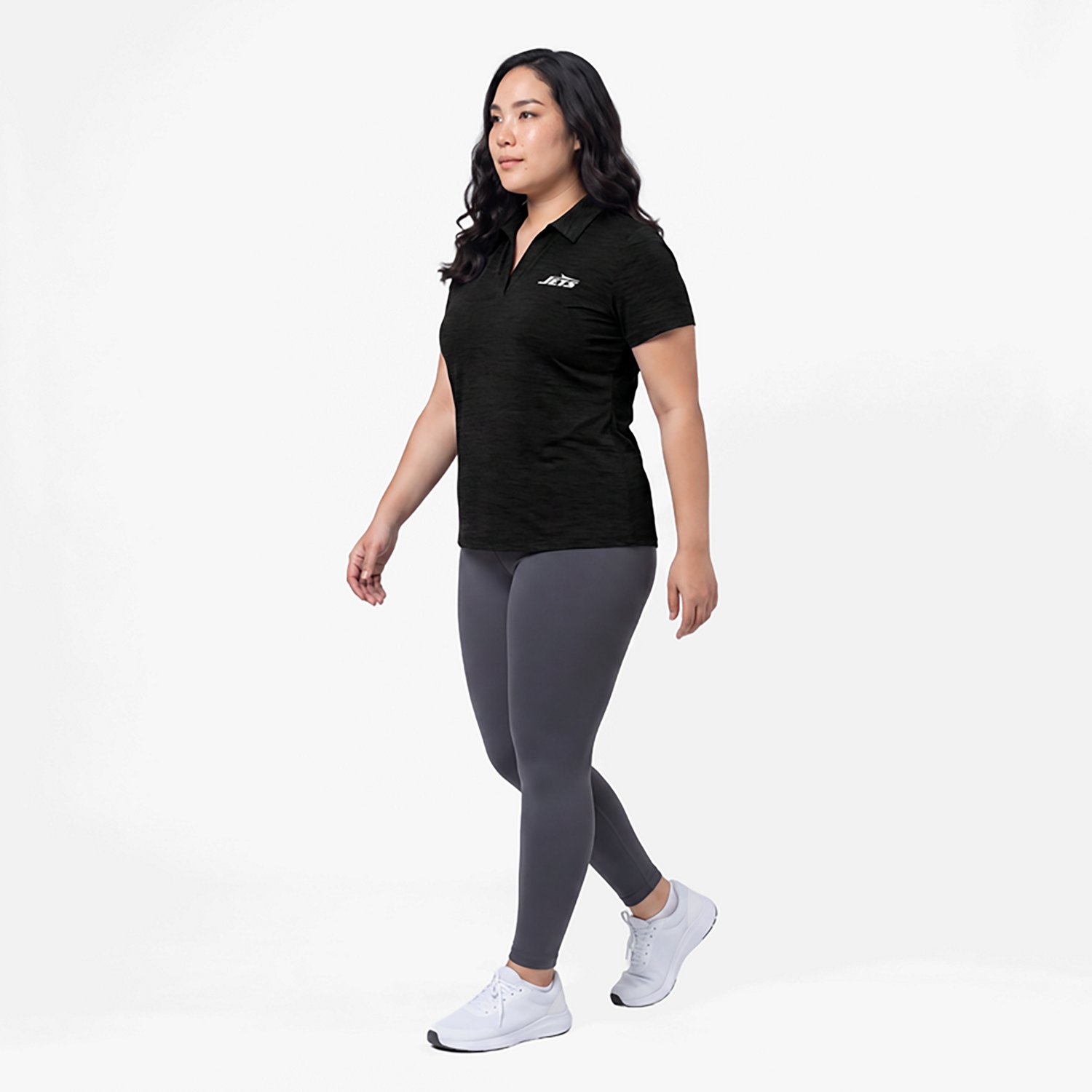Antigua Women's New York Jets Layout V-neck Polo Shirt