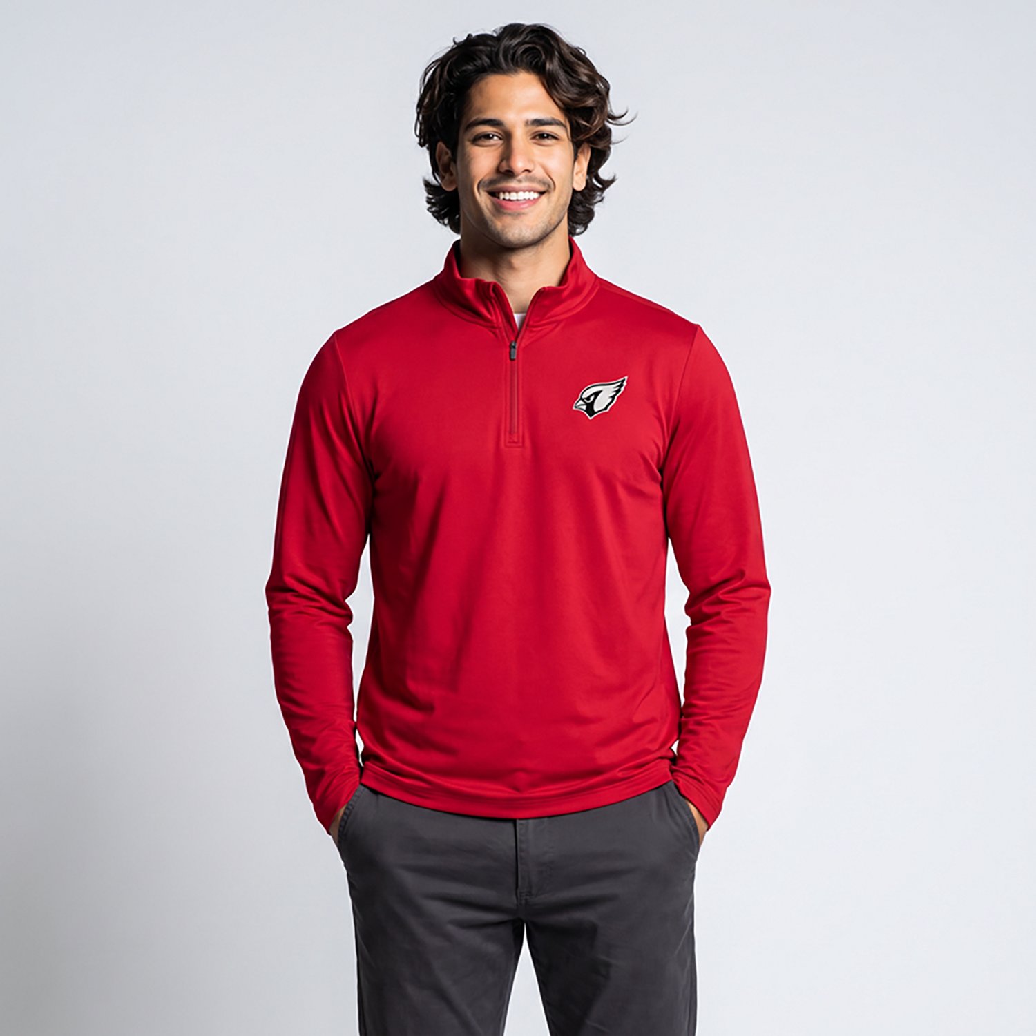 Antigua Men's Arizona Cardinals Reprocess 1/4-Zip Pullover Top