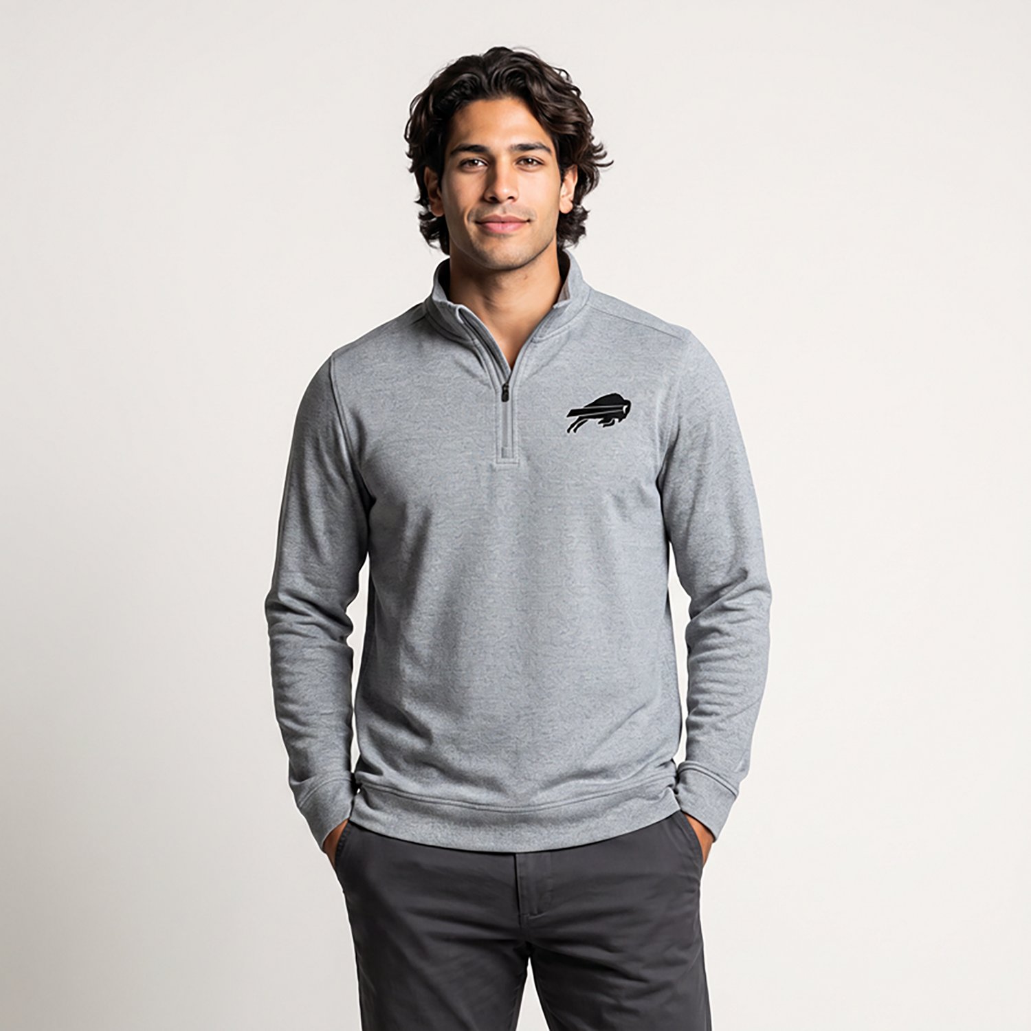 Antigua Men's Buffalo Bills Subtle 1/4-Zip Pullover Top
