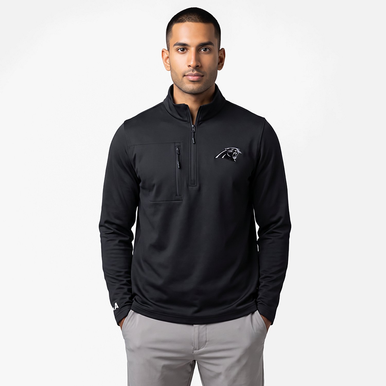 Antigua Men's Carolina Panthers Insider 1/4-Zip Pullover Top