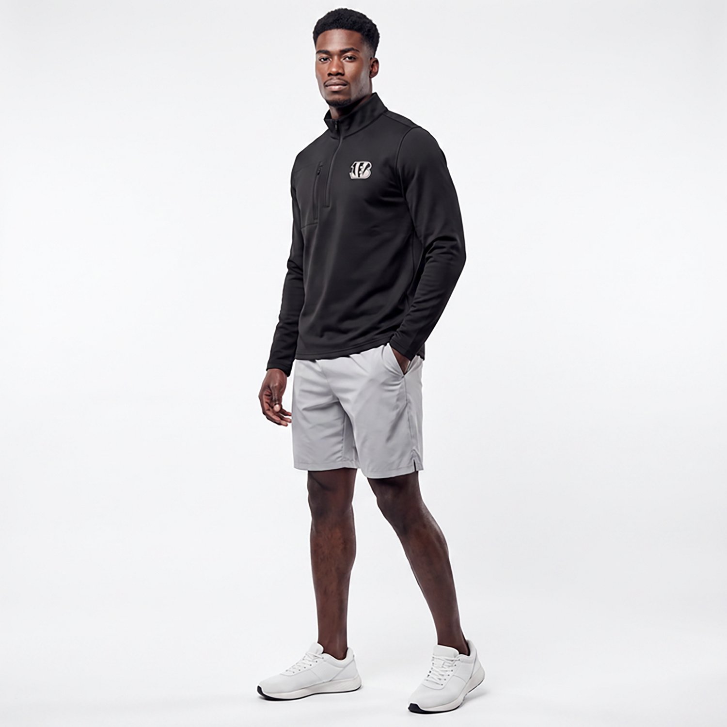 Antigua Men's Cincinnati Bengals Insider 1/4-Zip Pullover Top