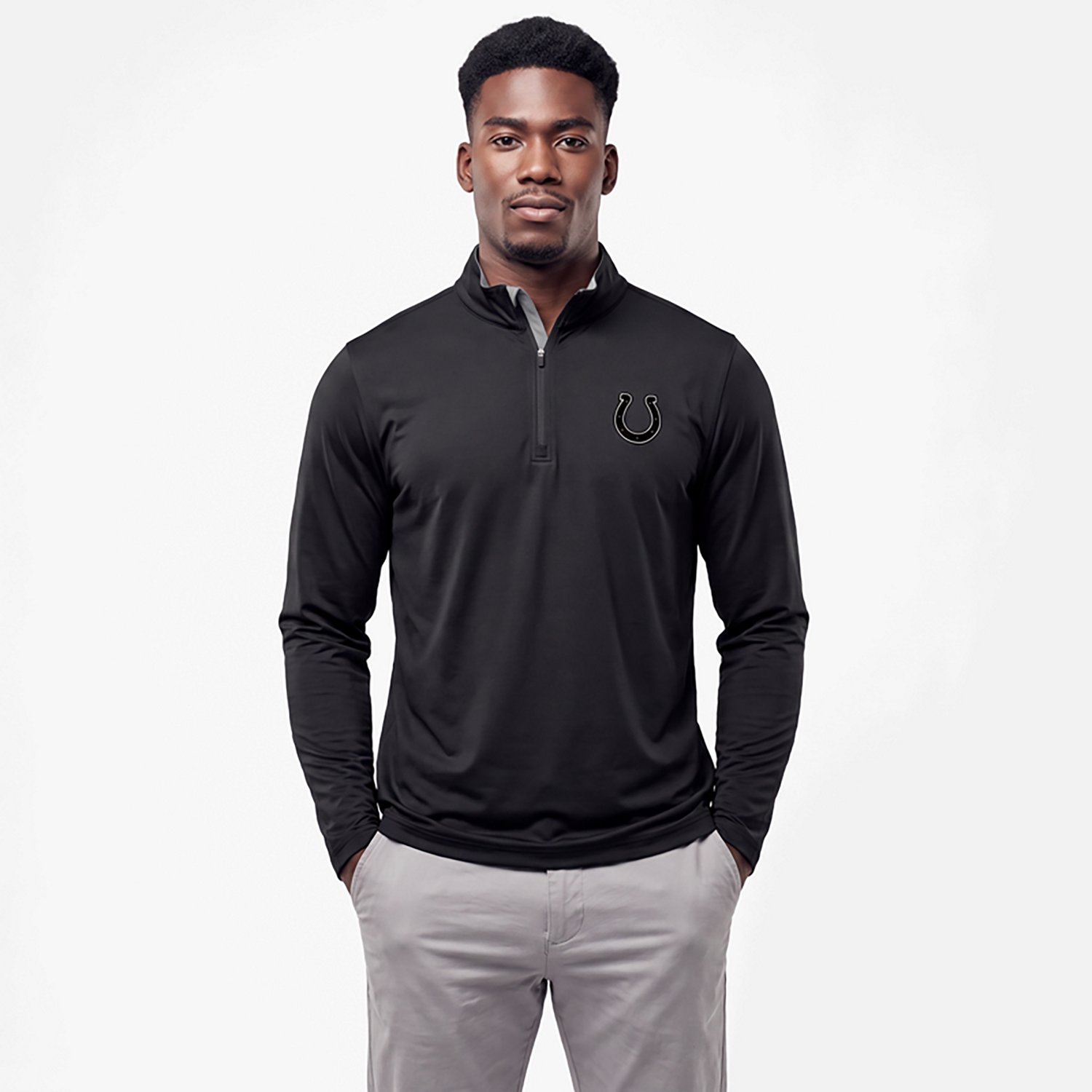 Antigua Men's Indianapolis Colts Content 1/4-Zip Pullover Top