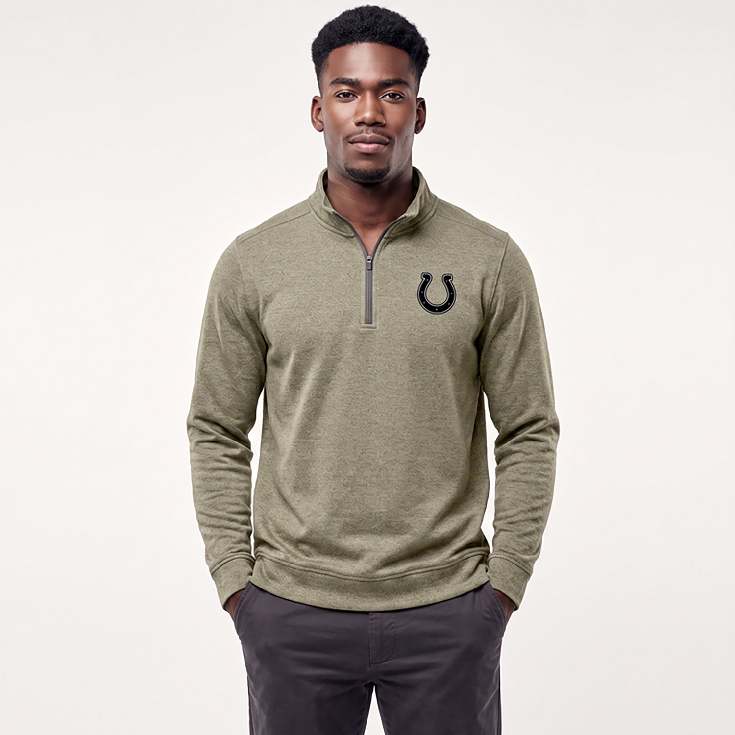 Antigua Men's Indianapolis Colts Subtle 1/4-Zip Pullover Top