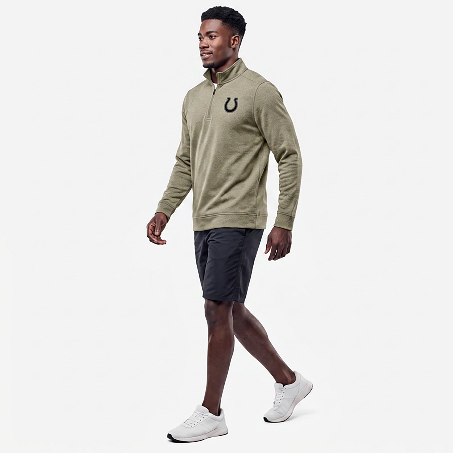 Antigua Men's Indianapolis Colts Subtle 1/4-Zip Pullover Top - view number 2