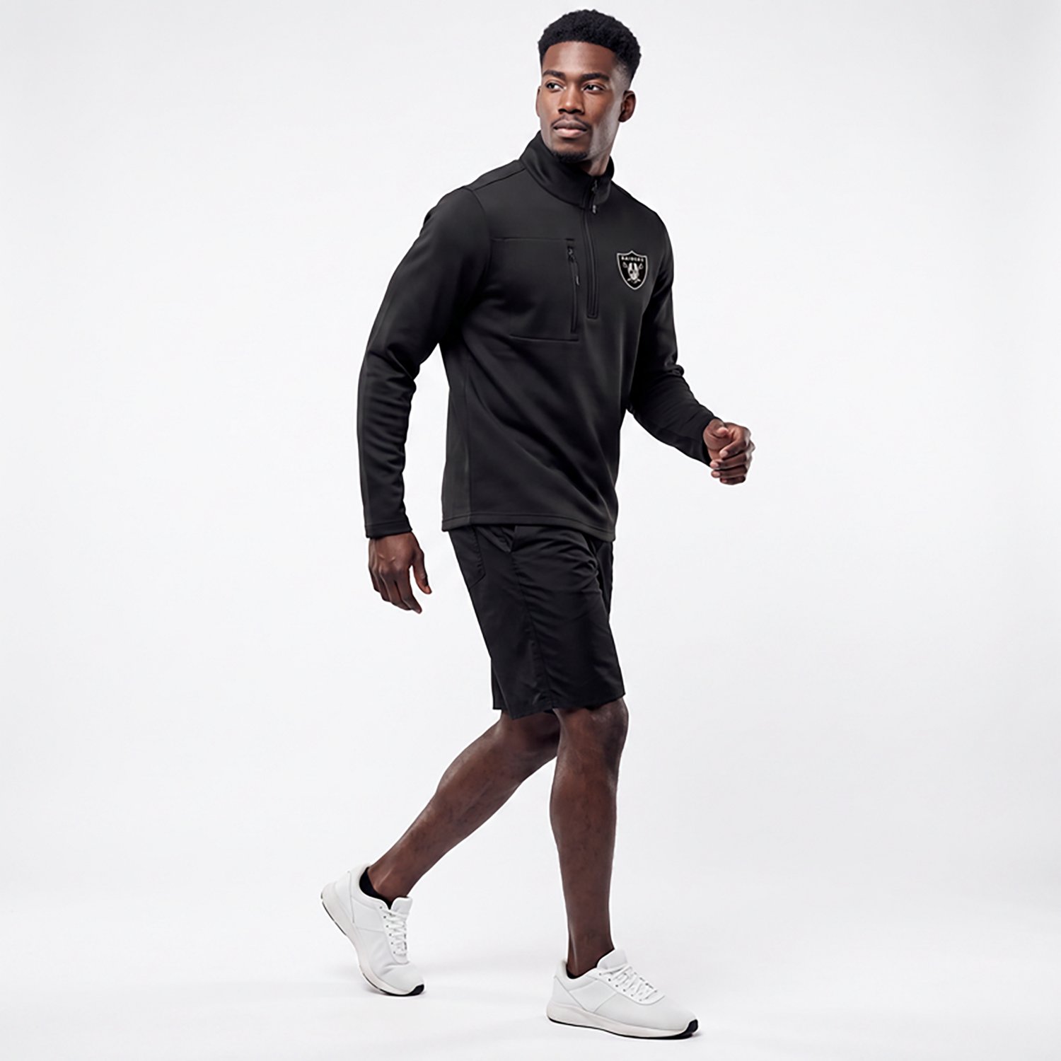Antigua Men's Las Vegas Raiders Insider 1/4-Zip Pullover Top - view number 2