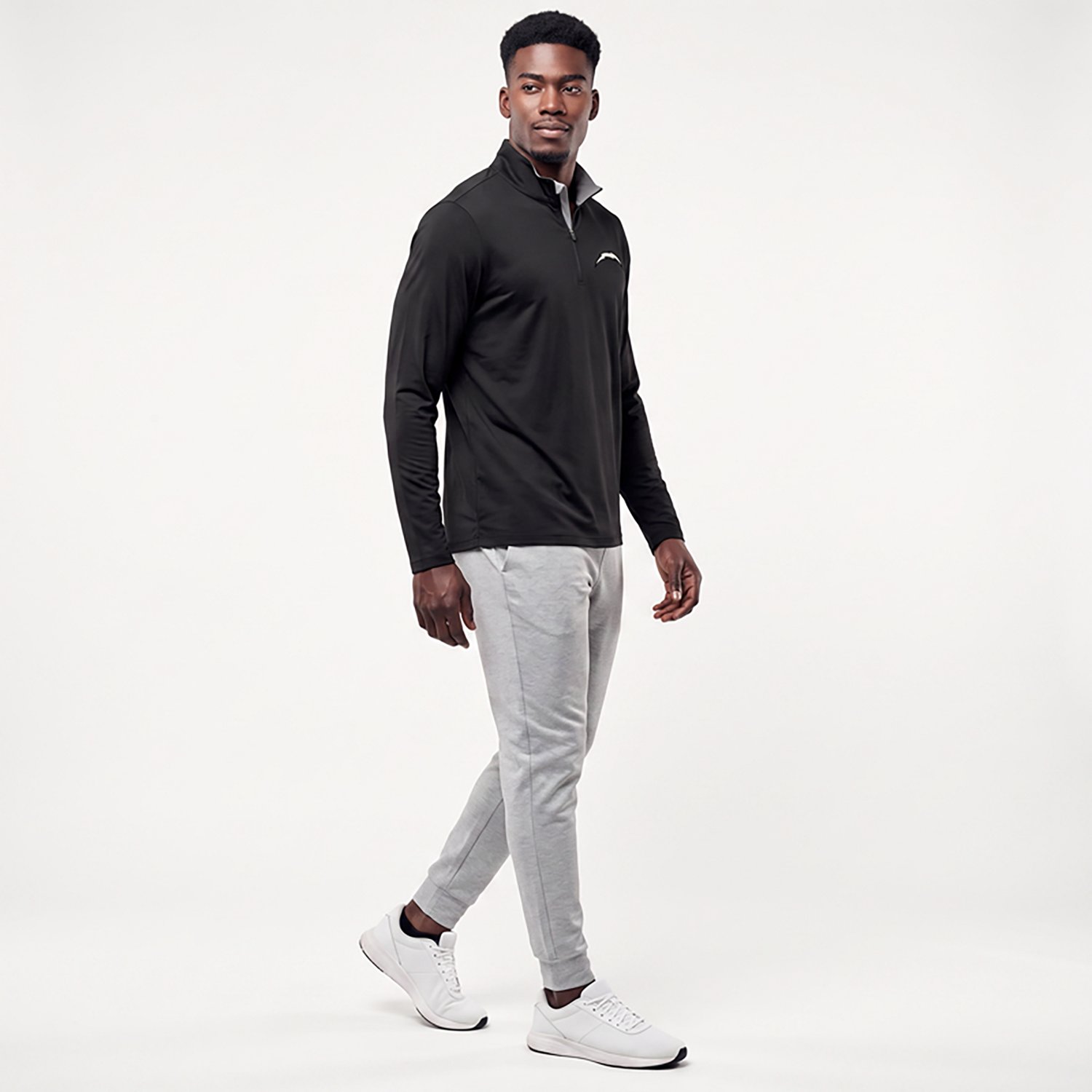 Antigua Men's Los Angeles Chargers Content 1/4-Zip Pullover Top - view number 2