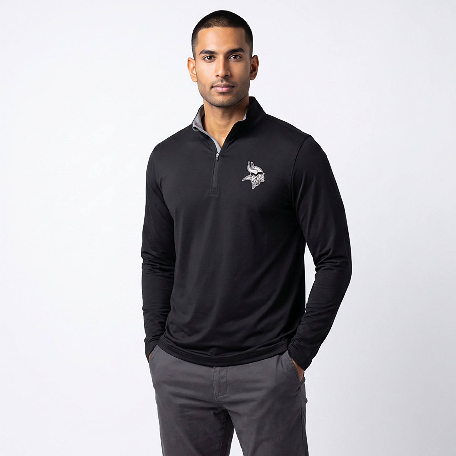 Antigua Men's Minnesota Vikings Content 1/4-Zip Pullover Top