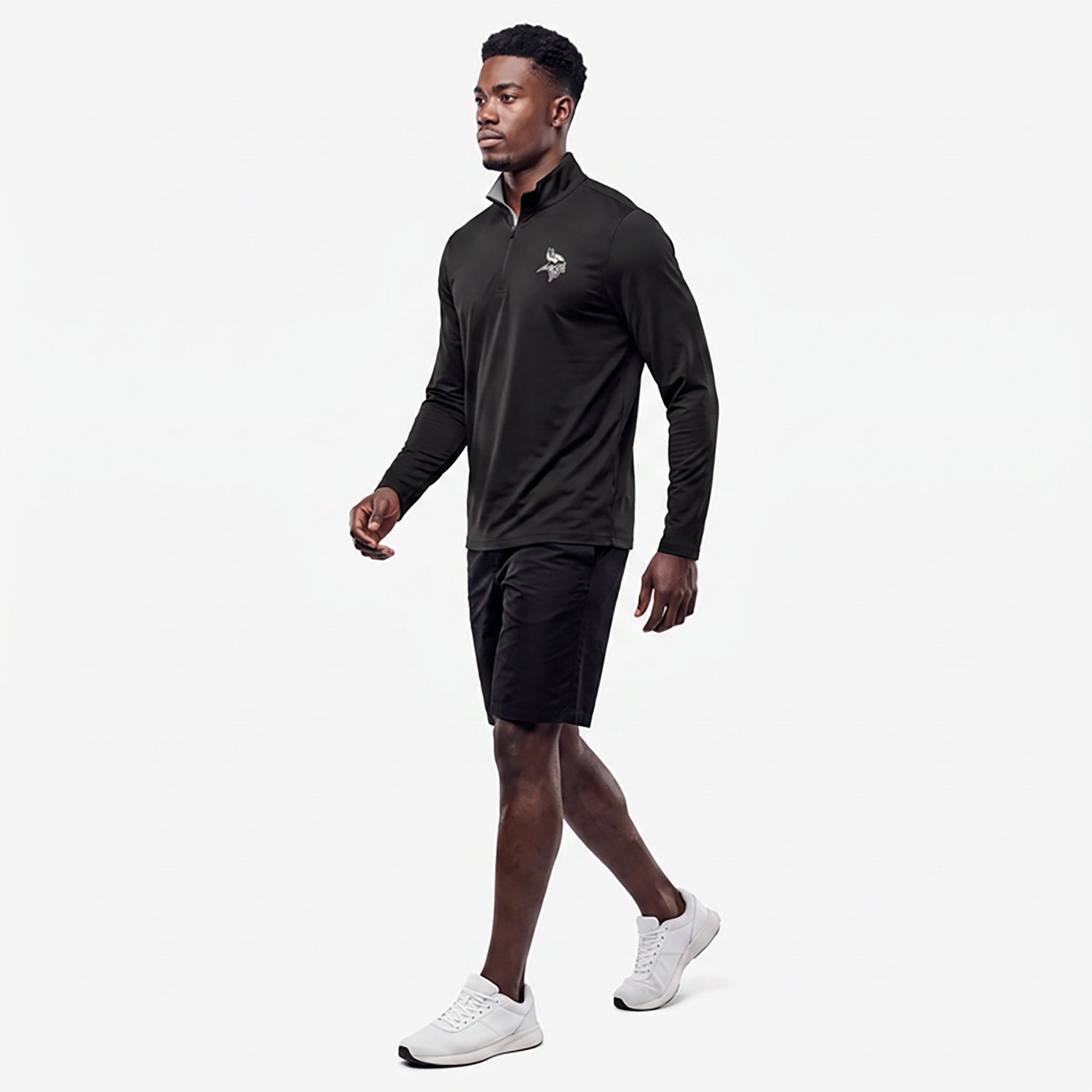 Antigua Men's Minnesota Vikings Content 1/4-Zip Pullover Top - view number 2