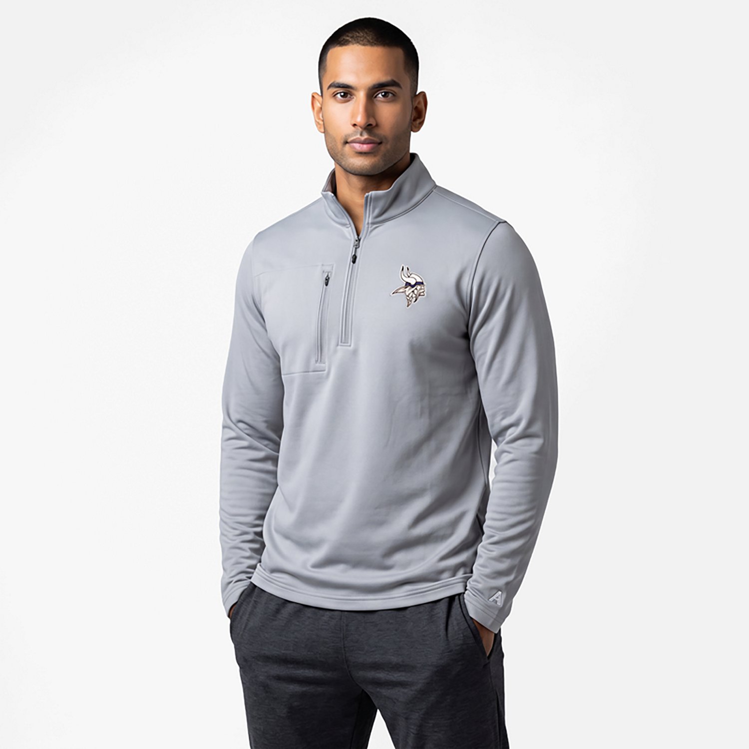 Antigua Men's Minnesota Vikings Insider 1/4-Zip Pullover Top