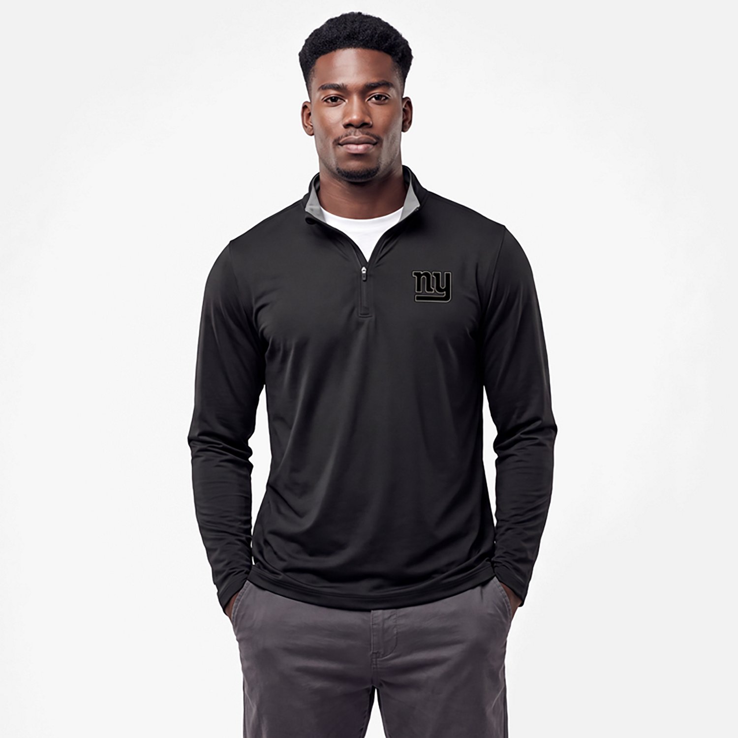 Antigua Men's New York Giants Content 1/4-Zip Pullover Top