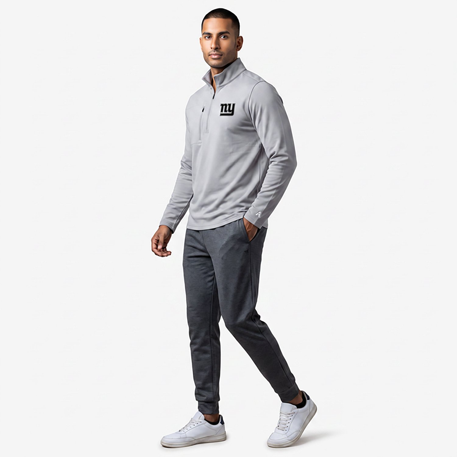 Antigua Men's New York Giants Insider 1/4-Zip Pullover Top - view number 2