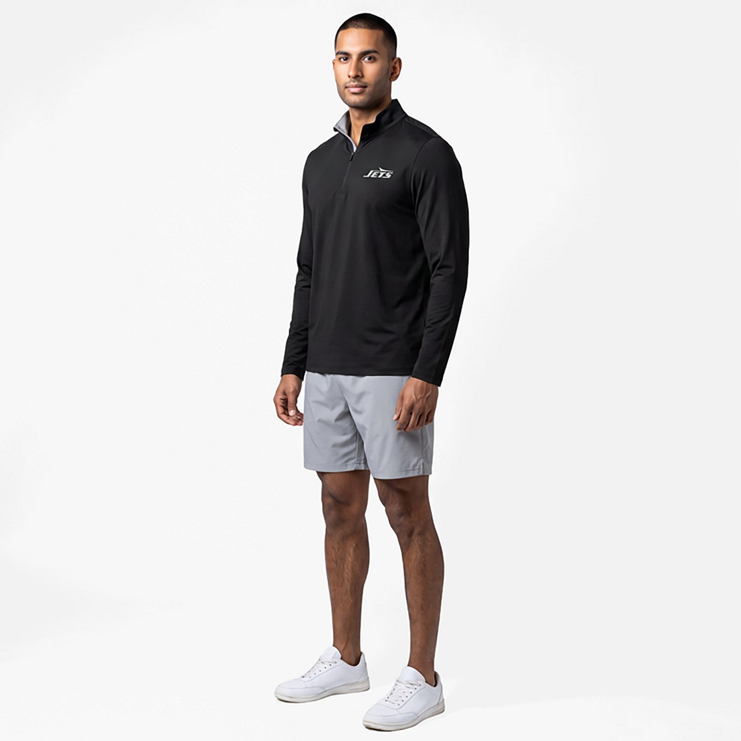 Antigua Men's New York Jets Content 1/4-Zip Pullover Top - view number 2