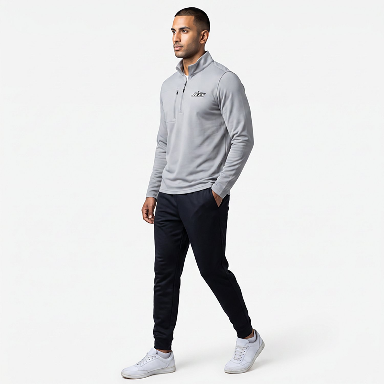 Antigua Men's New York Jets Insider 1/4-Zip Pullover Top - view number 2