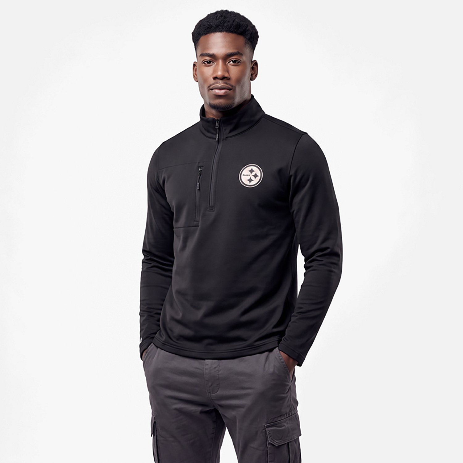 Antigua Men's Pittsburgh Steelers Insider 1/4-Zip Pullover Top