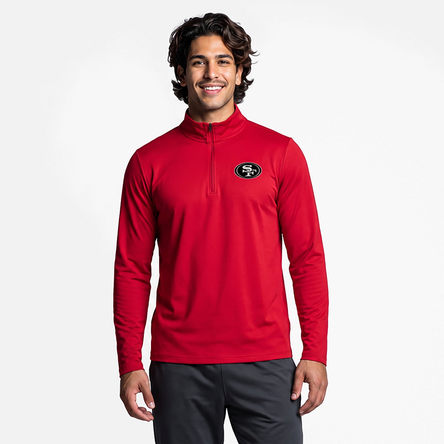 Antigua Men's San Francisco 49ers Reprocess 1/4-Zip Pullover Top