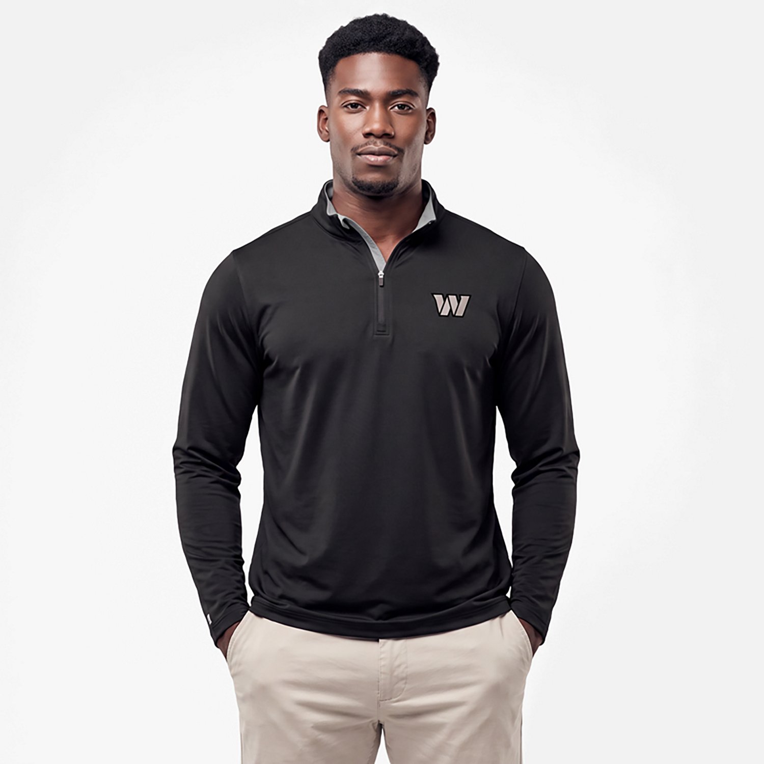 Antigua Men's Washington Commanders Content 1/4-Zip Pullover Top