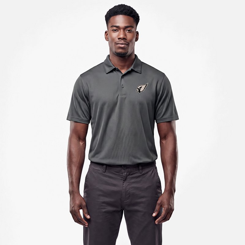 Men's Antigua  Pewter Arizona Cardinals Ellipse Performance Polo