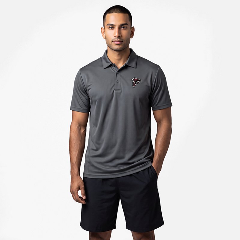 Men's Antigua  Pewter Atlanta Falcons Ellipse Performance Polo