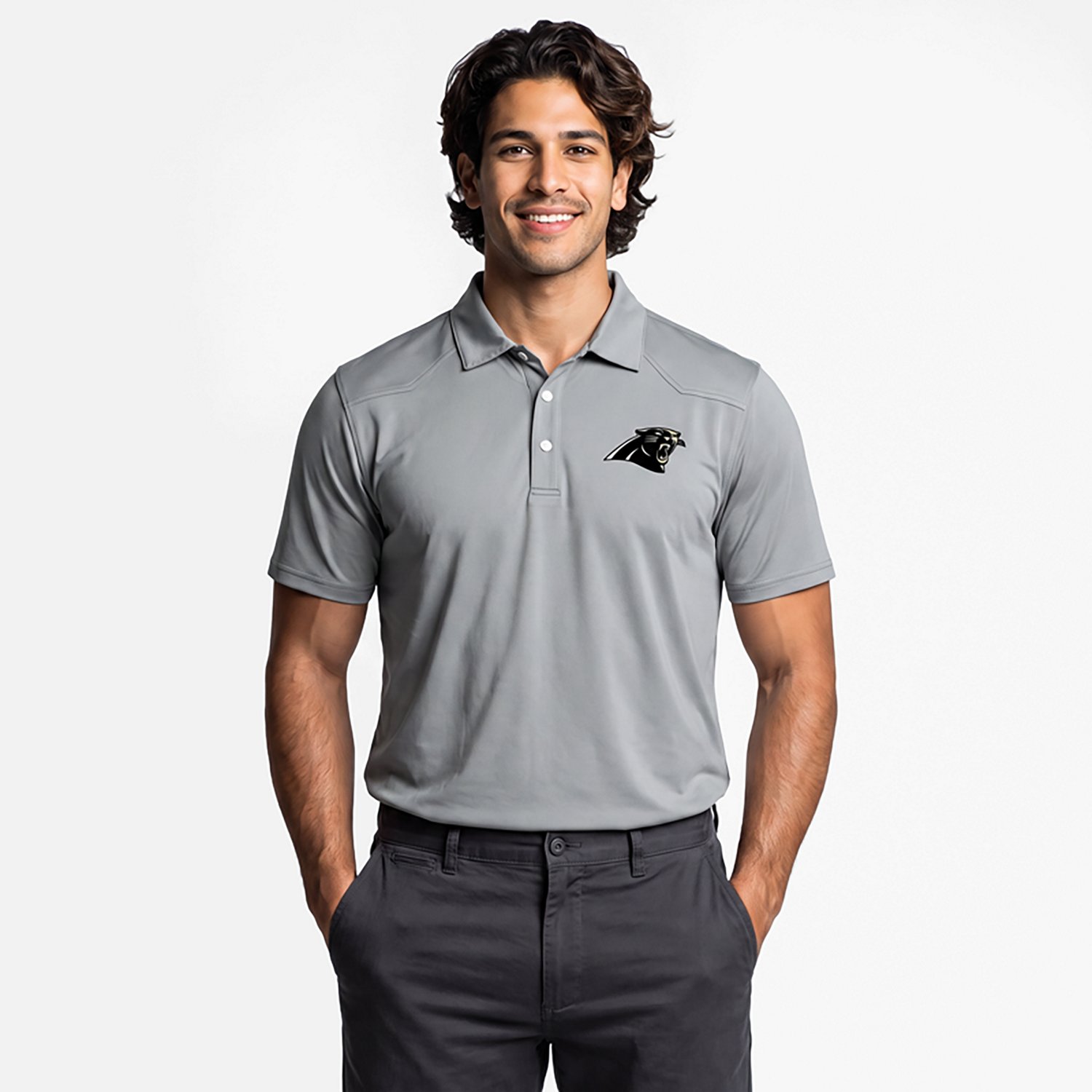 Antigua Men's Carolina Panthers Western Polo Shirt