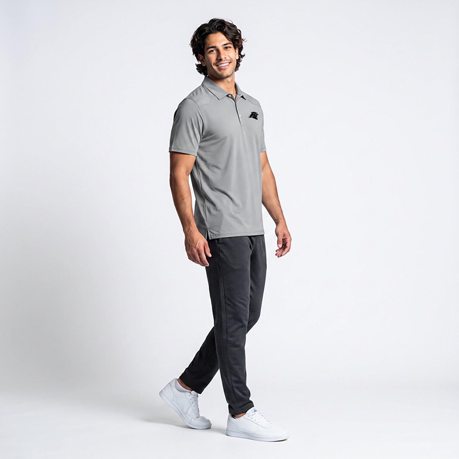 Antigua Men's Carolina Panthers Western Polo Shirt - view number 2