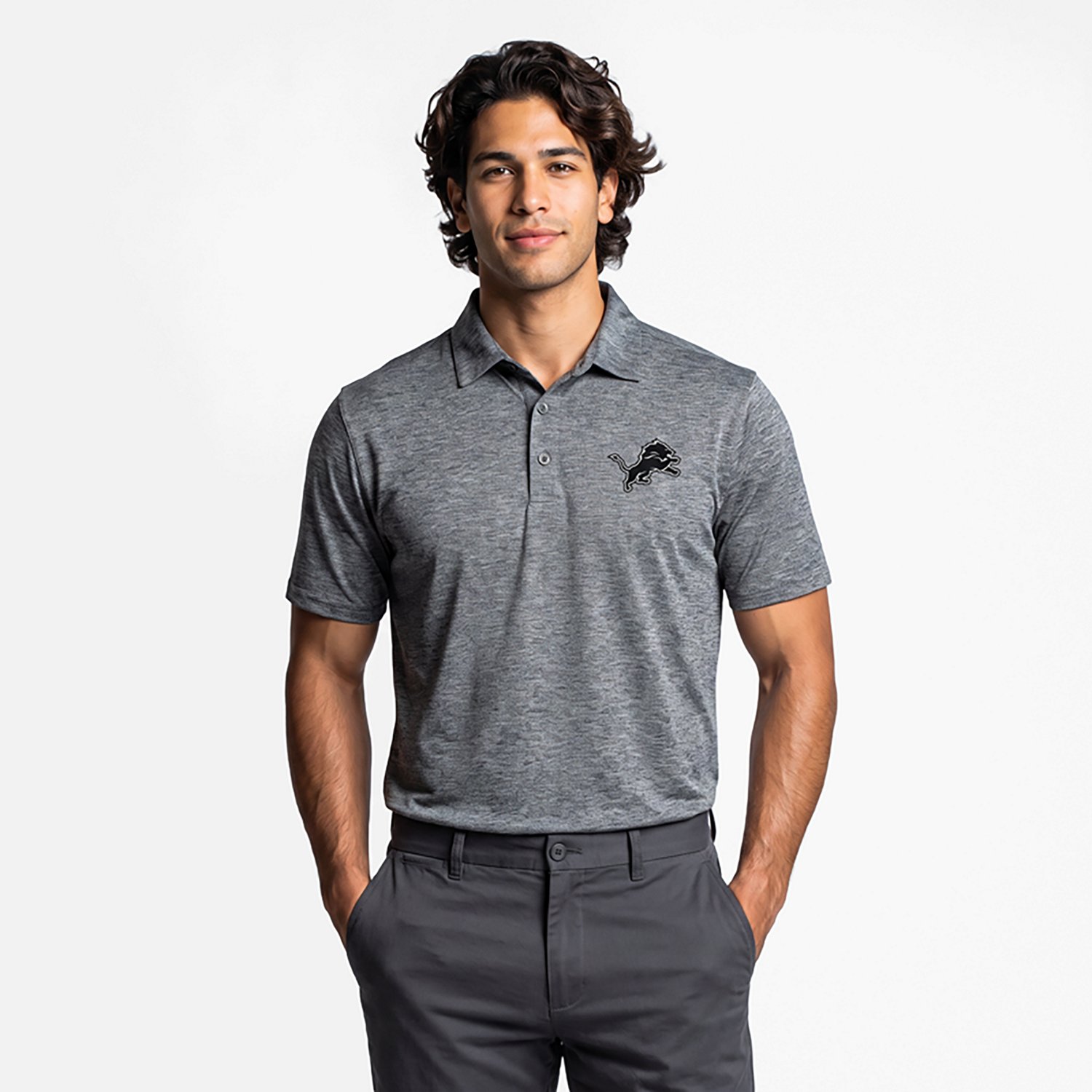 Antigua Men's Detroit Lions Par 3 Polo Shirt