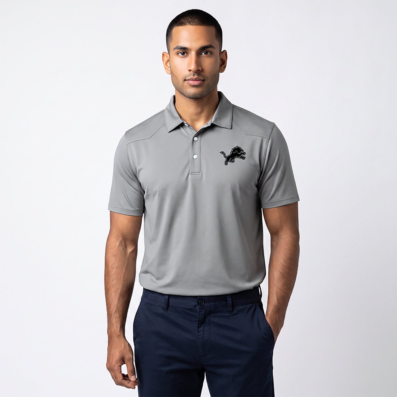 Antigua Men's Detroit Lions Western Polo Shirt