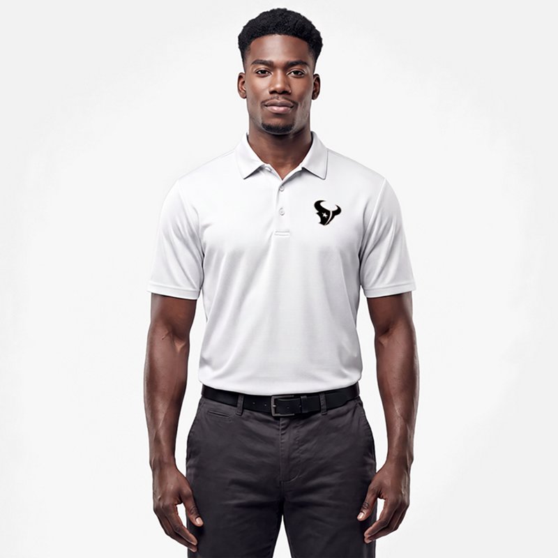 Men's Antigua  White Houston Texans Ellipse Performance Polo
