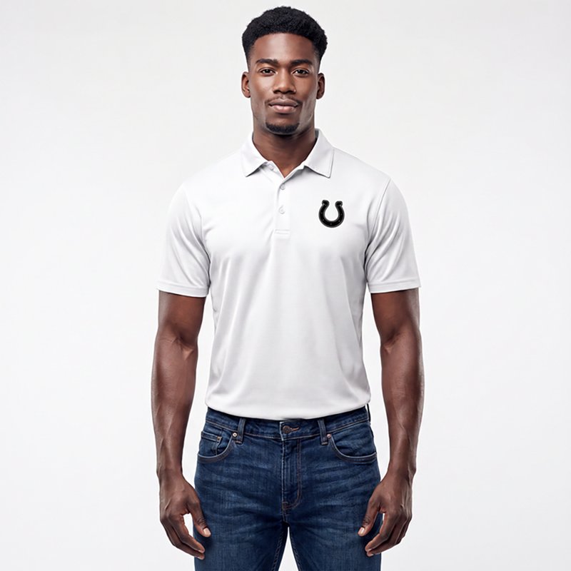 Men's Antigua  White Indianapolis Colts Ellipse Performance Polo
