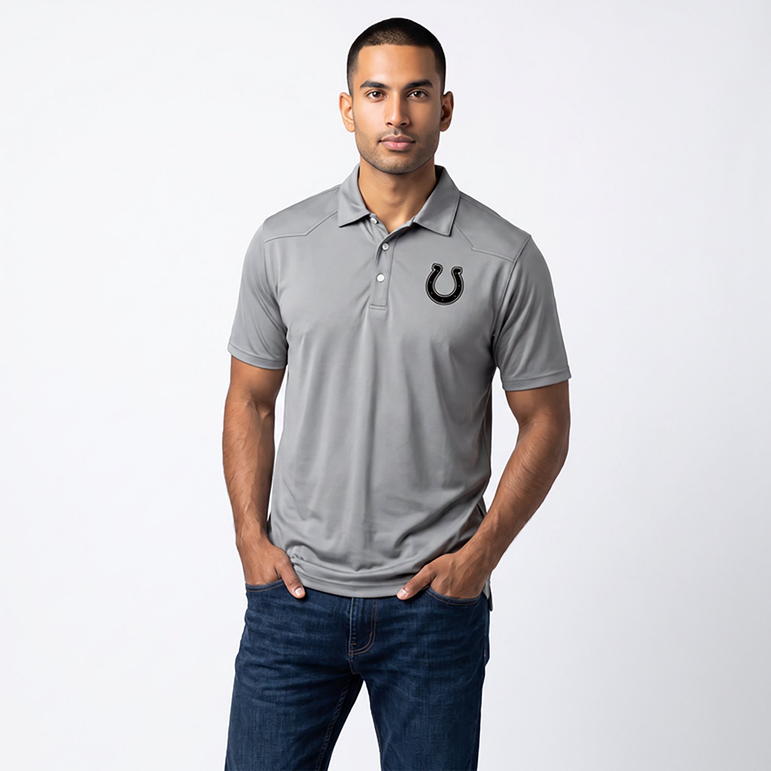 Antigua Men's Indianapolis Colts Western Polo Shirt